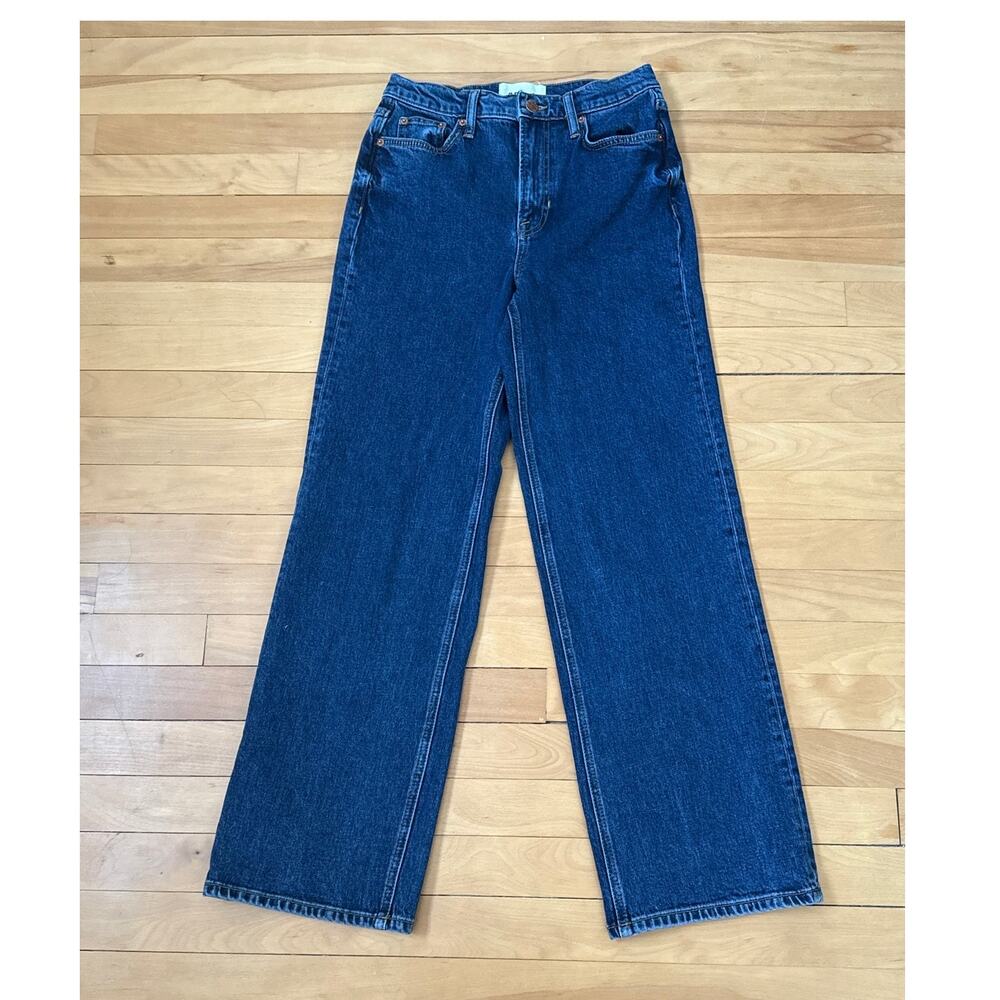 Boden High Rise Wide Leg Jeans Dark Wash Indigo Size 27 EUC